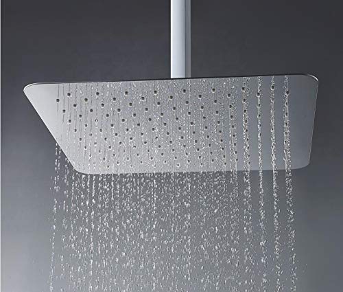 Heavy Duty Stainless Steel Trident Square Overhead Shower (Chrome) - Marcoware