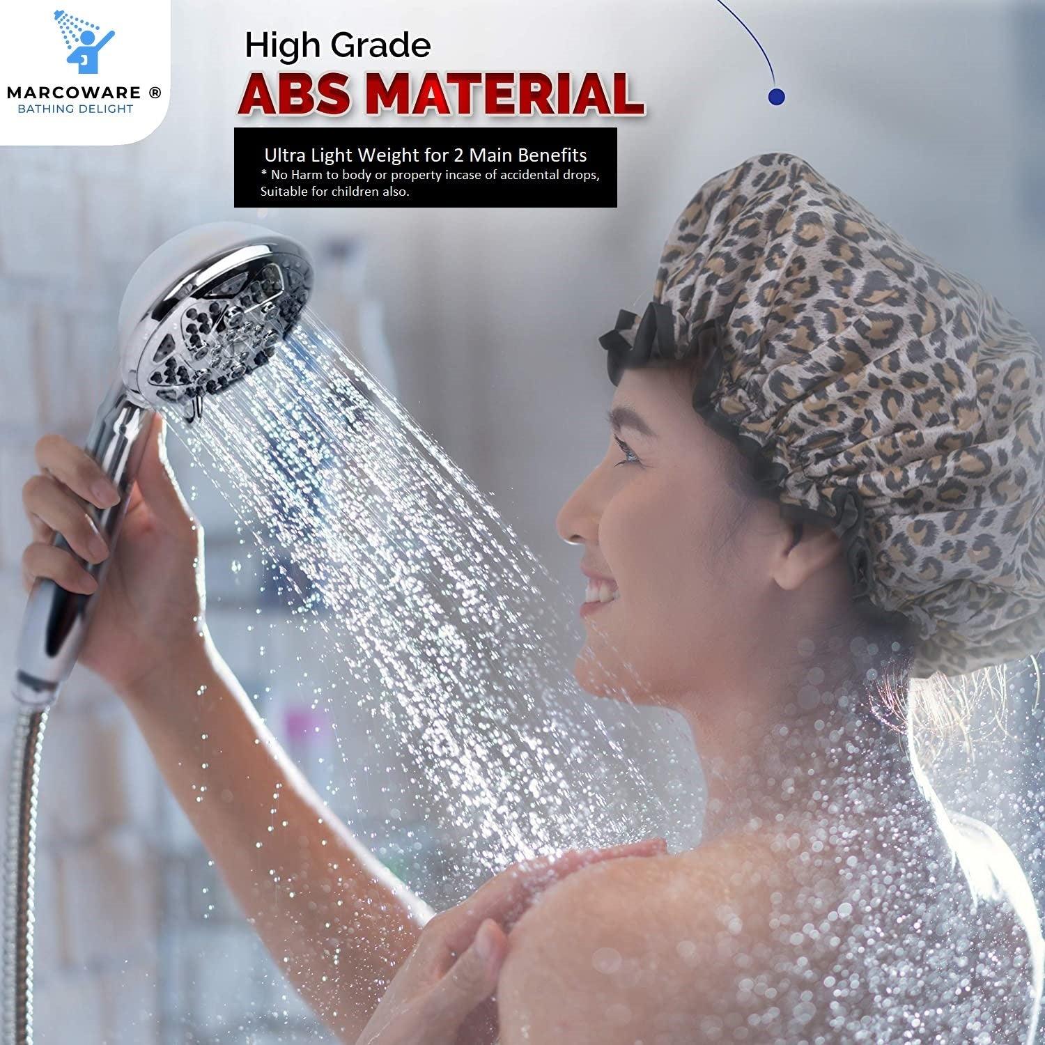 Ivy Multifunction Hand shower with Hose & Hook, Chrome, Polished Finish - Marcoware