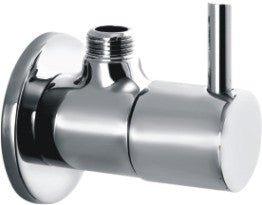 Java Angle Valve with Wall Flange, Chrome, Polished Finish - Marcoware