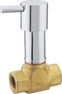 Java Concealed Stop Cock 15 MM with Wall Flange, Chrome, Polished Finish - Marcoware