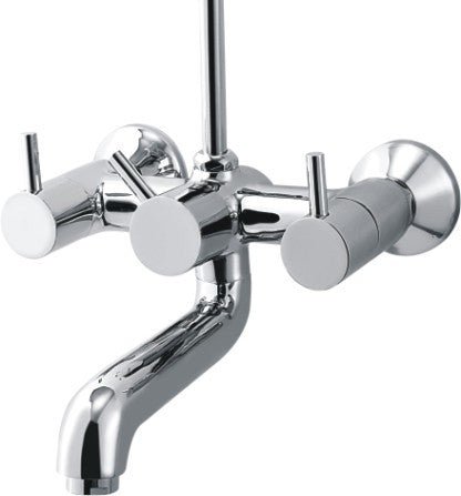 Java Wall Mixer Telephonic with Wall Flange, Chrome, Polished Finish - Marcoware