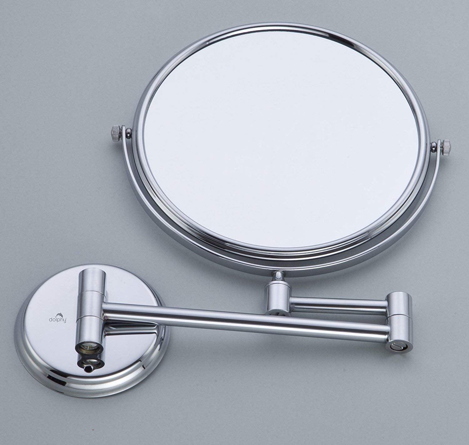 Magnifying Makeup Mirror/ Shaving Mirror/ Bathroom Mirror with Magnifying Mirror & Wall Bracket with Adjustable Frame - Marcoware