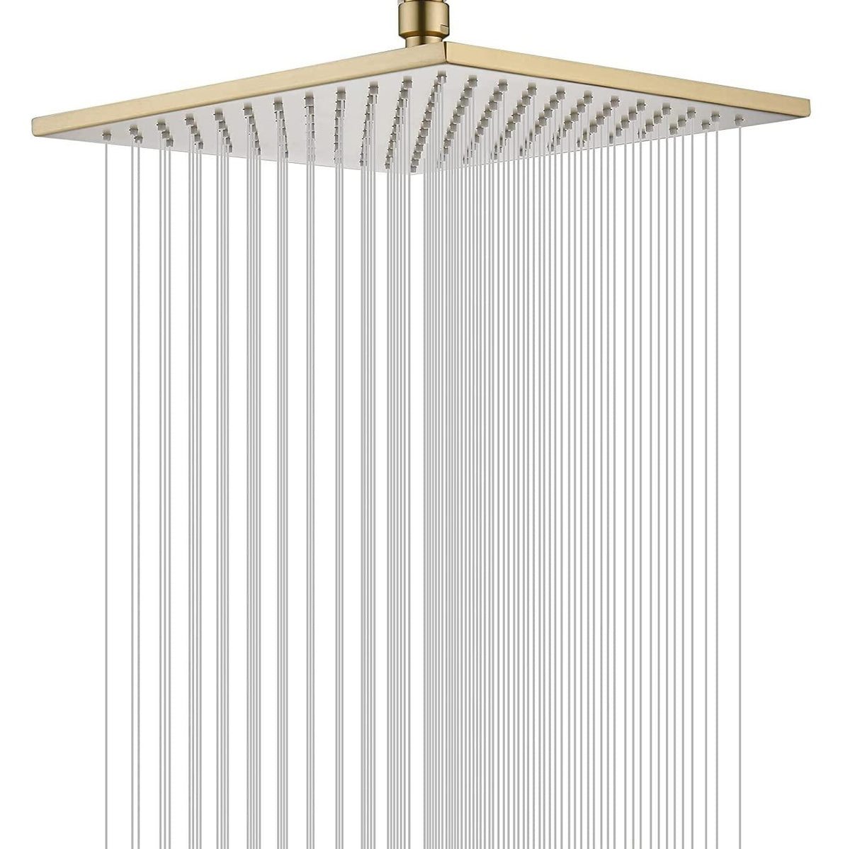 Marcoware SS Breezo Heavy Duty Bathroom Overhead Shower Head, 8 Inches, Gold, Polished Finish - Marcoware