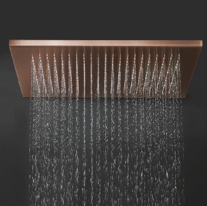 Marcoware SS Breezo Heavy Duty Bathroom Overhead Shower Head 8 Inches, Rose Gold, Polished Finish - Marcoware