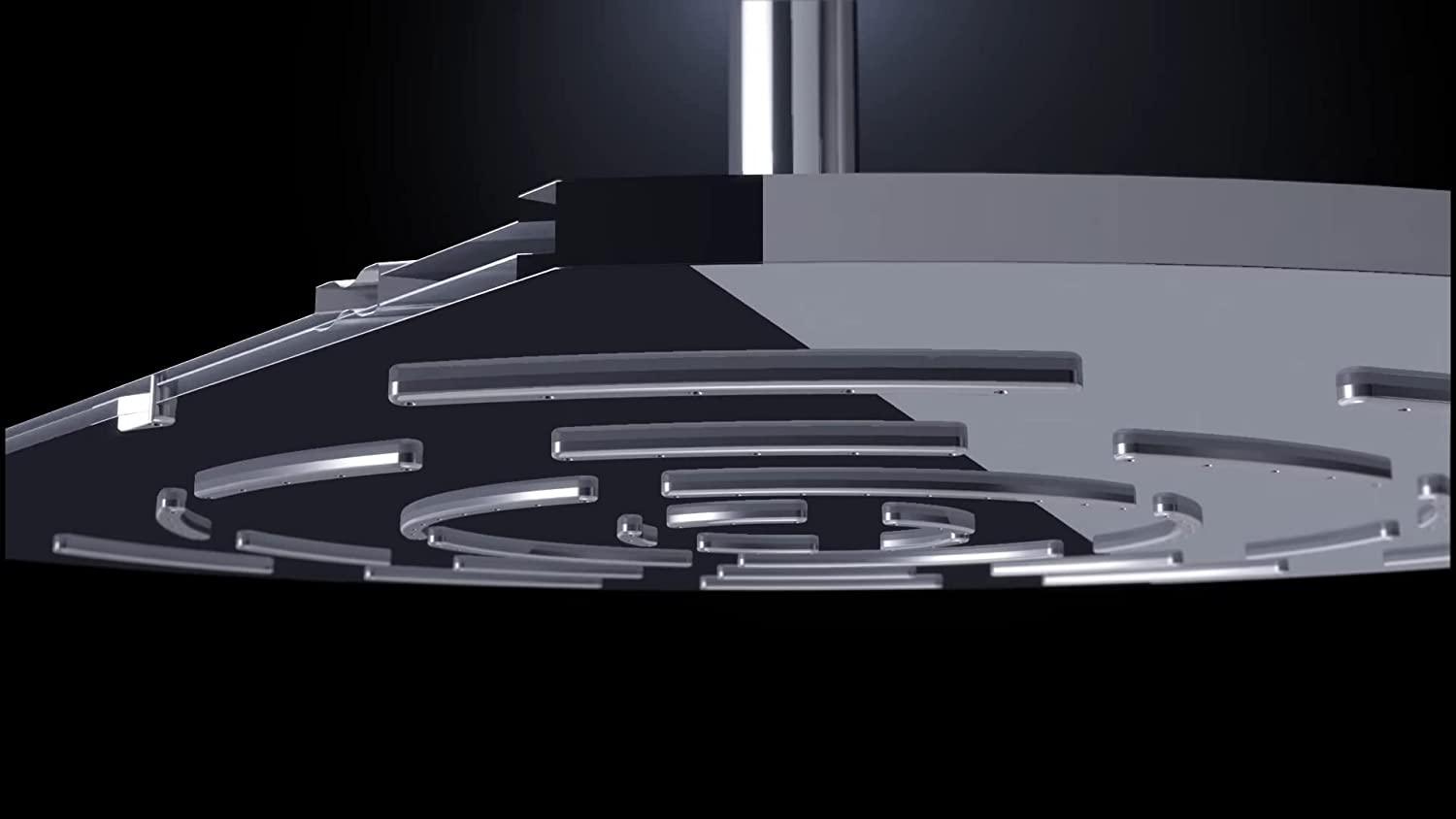 Maze Round Heavy Duty Overhead Chrome Polished Finish - Marcoware