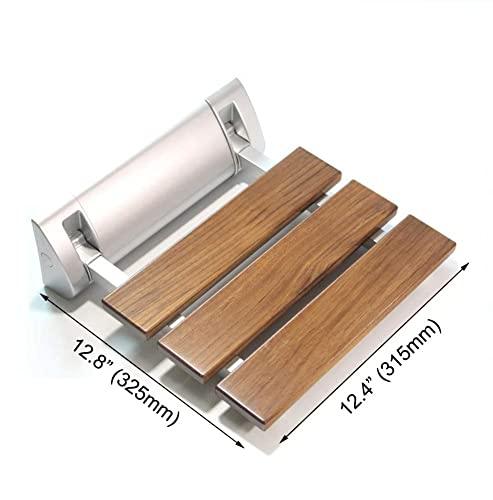 Multi-purpose Foldable Wall Mounted Shower / Steam Room / Shoe Wearing Chair bench Burmese Teak - Marcoware