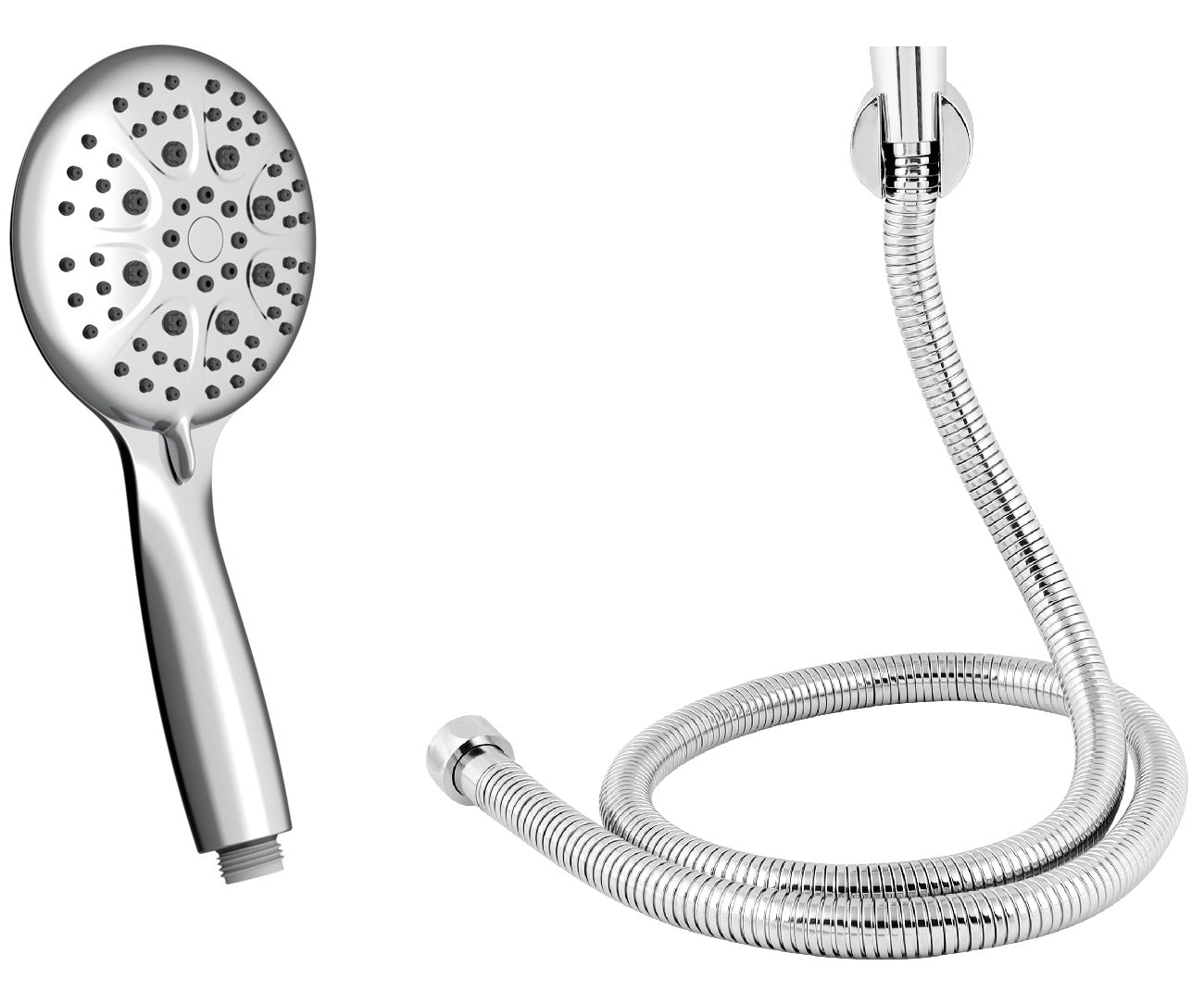 Rigo Multifunction Hand shower with Hose & Hook, Chrome - Marcoware
