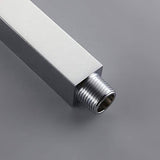 Square Shower arm with Wall Flange, Hybrid: Stainless Steel with Brass Couplings - Marcoware