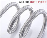 SS 304 Single Lever 24'' Connection Pipes (Pair), Chrome - Marcoware