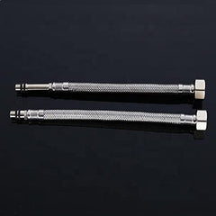 SS 304 Single Lever Connection Pipe ( Pair of 2), 24 Inches , Chrome - Marcoware