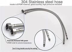SS 304 Single Lever Connection Pipe ( Pair of 2), 24 Inches , Chrome - Marcoware