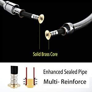 Stainless Steel 304 Heavy Duty Shower Hose 1 Meter, Chrome - Marcoware