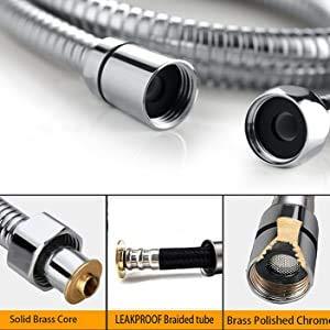 Stainless Steel 304 Heavy Duty Shower Hose 1 Meter, Chrome - Marcoware