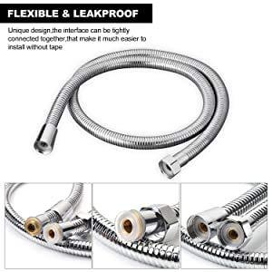 Stainless Steel 304 Heavy Duty Shower Hose 1 Meter, Chrome - Marcoware