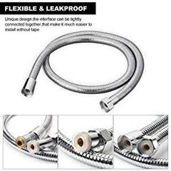 Stainless Steel 304 Heavy Duty Shower Hose 1 Meter, Chrome - Marcoware