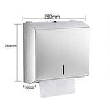 Stainless Steel Multifold Tissue Dispenser - Wall Mounted (Silver) - Marcoware
