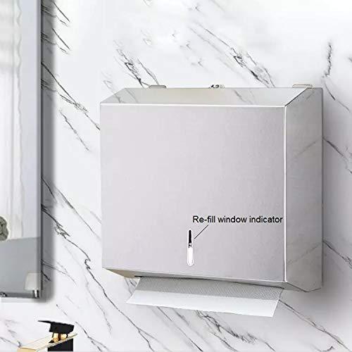 Stainless Steel Multifold Tissue Dispenser - Wall Mounted (Silver) - Marcoware