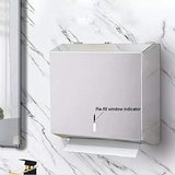 Stainless Steel Multifold Tissue Dispenser - Wall Mounted (Silver) - Marcoware